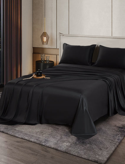Aulaire bamboo fabric bedsheet set in Woodland Grey colour